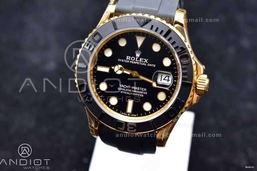 Black Ceramic 1:1 on 3D Edition Best Rubber Strap Yacht-Master VSF VS3235 42mm Black Bezel 226658 0410